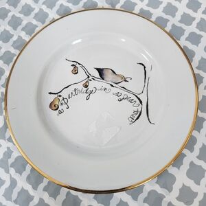 Rosanna A Partridge in a Pear Tree White Ceramic Salad Plate 8 Inch